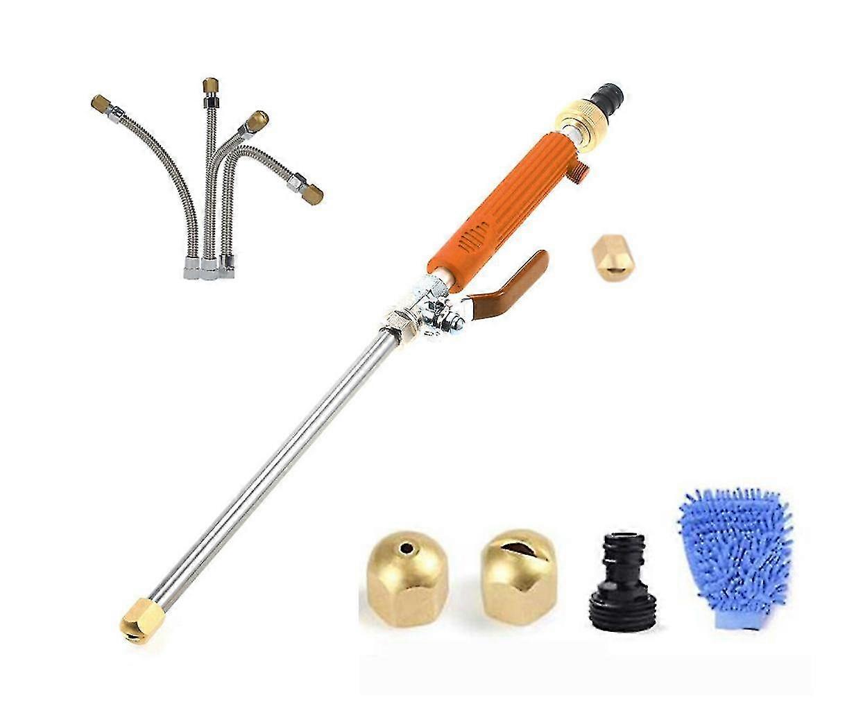 6 Pcs High Pressure Water Lance Hose Nozzle Jet Garden Car Washer Spray Gun Set