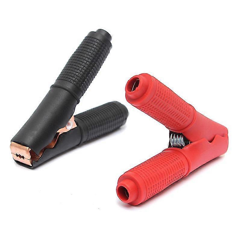 2pcs Car Vehicle Battery Test Alligator Crocodile Clips Clamp Red+black Testing Shytmv