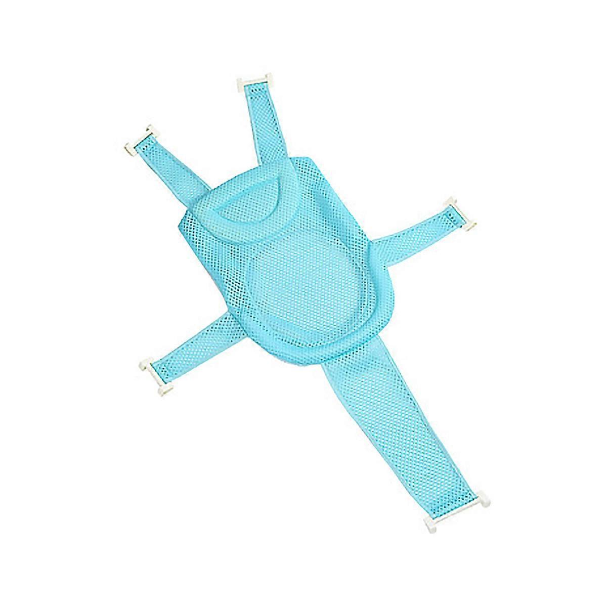 Baby Bath Support Mesh Pad, Non-Slip Newborn Bath Seat with Adjustable Pillow