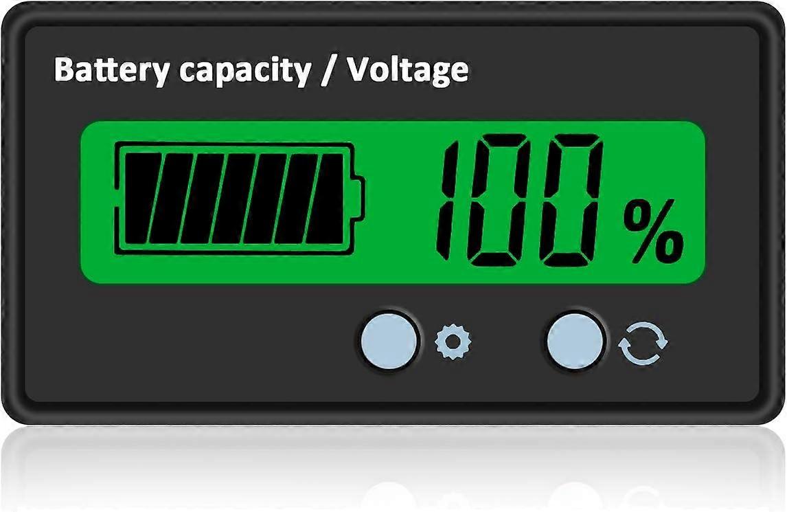 DC Battery Meter, Digital Battery Voltage Capacity Percentage Monitor Tester DC 8-63V Battery Reader