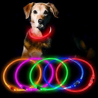 USB Rechargeable LED Necklace Lighted up Safety Bracelet Glowing Necklace Glow in The Dark Super Bright