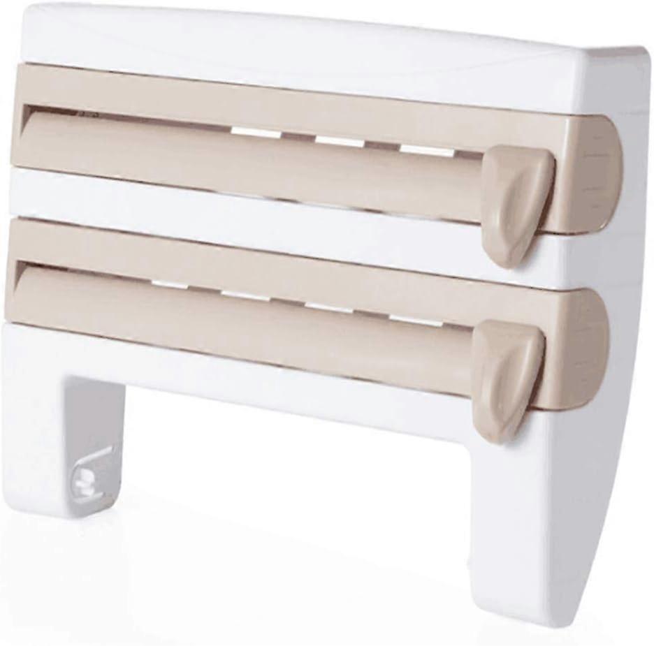 Wall-mounted paper towel dispenser Ting Foil Towel Rack 4-in-1 cling film dispenser (Color 1)