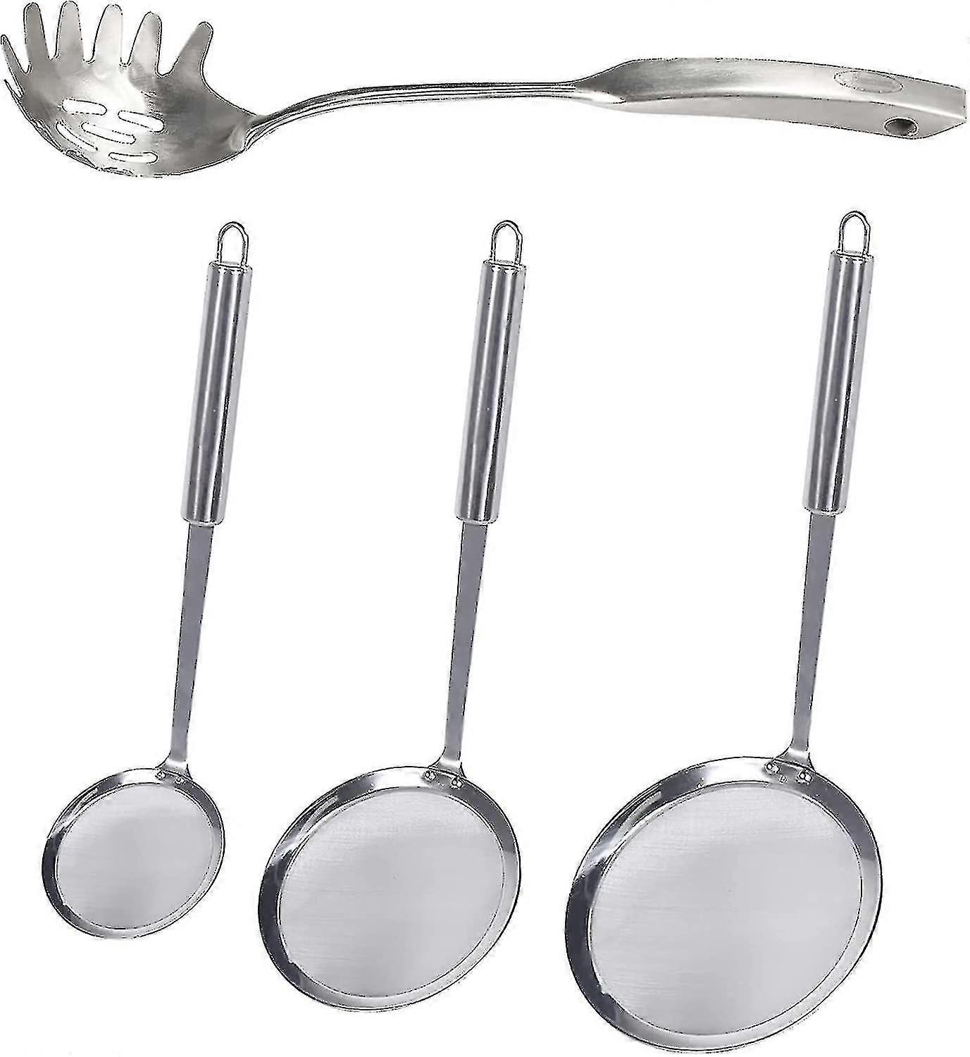 Spaghetti Server And Fine Mesh Skimmer Spoon-sfygv