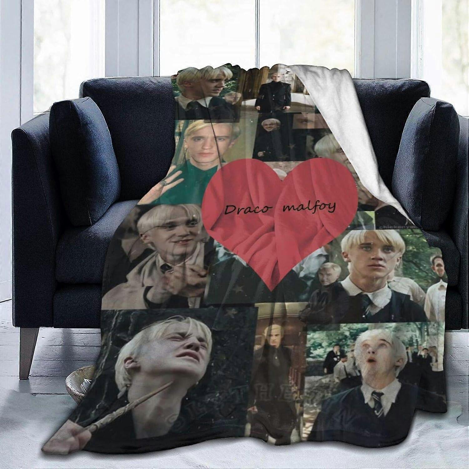 Cobertor de Lã Fofa Draco-Malfoy, Fuzzy, Cobertor Macio-X79-342