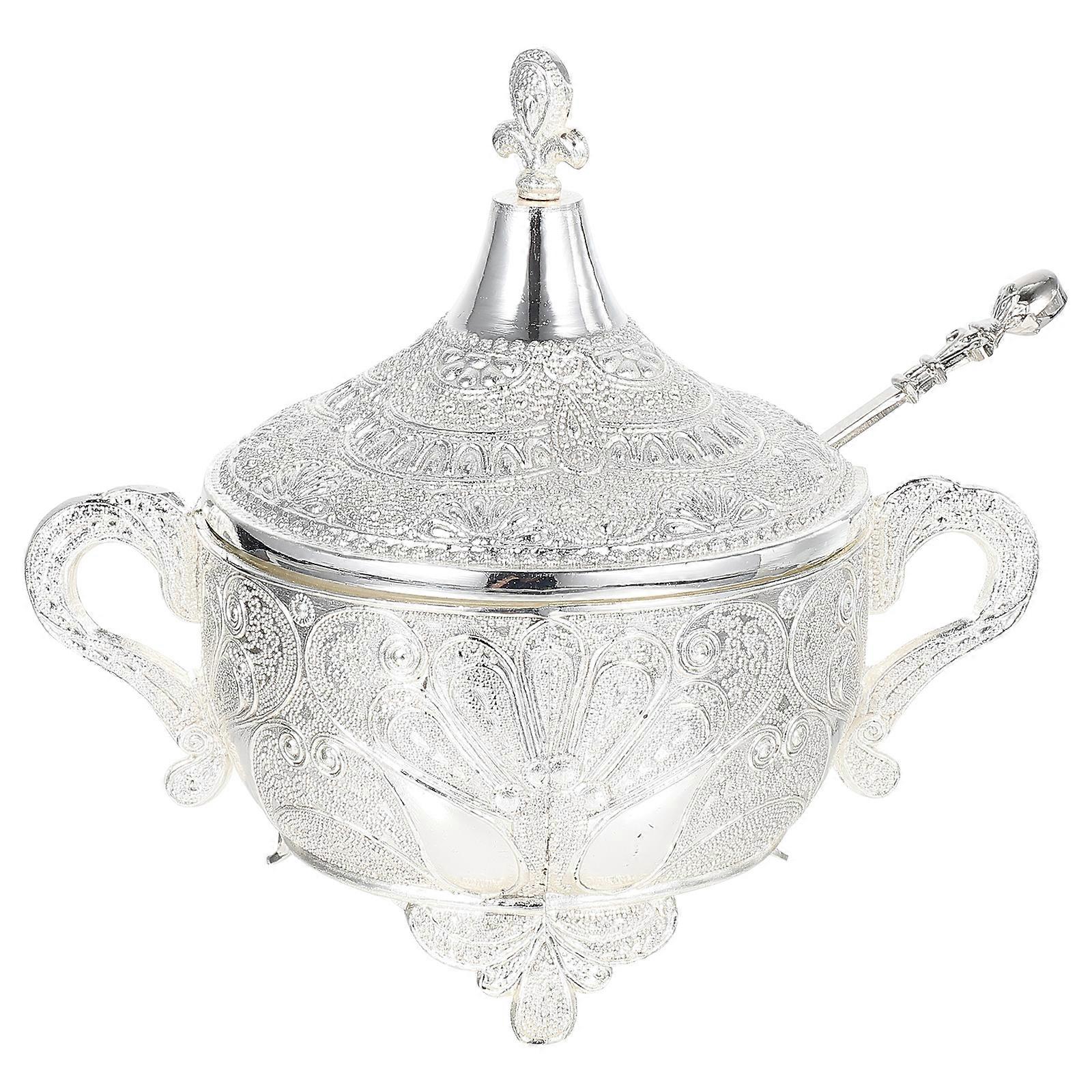 1Pc Zinc Alloy Seasoning Box Useful Storage Case Carved Seasoning Box for Home