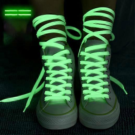 Luminous Shoelaces Flat Sneakers Canvas Shoe Laces Glow Fluorescent