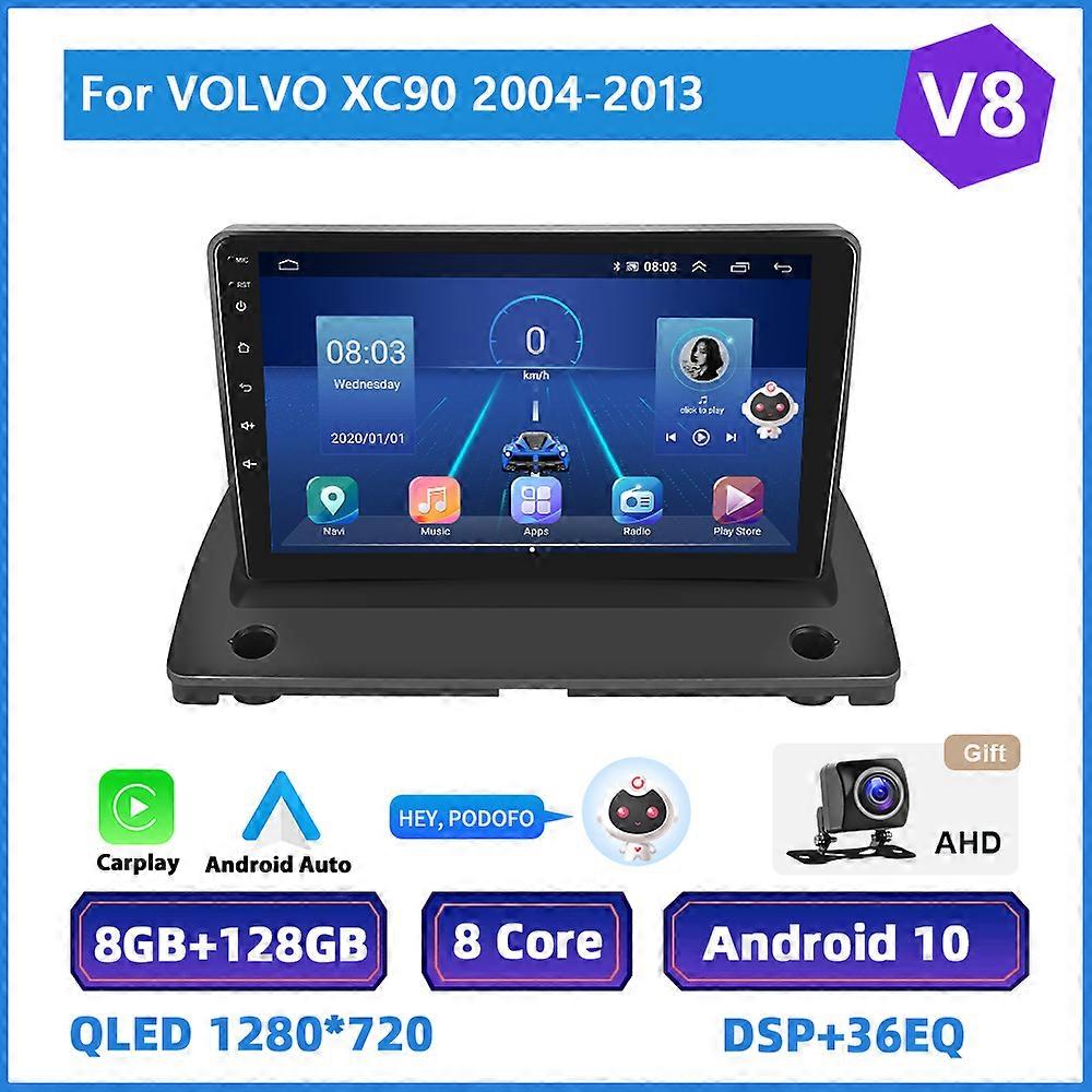 Podofo 2 Din Android Car Multimidia Video Player For VOLVO XC90 2004-2013 Carplay Radio Navigation GPS Stereo Autoradio DSP