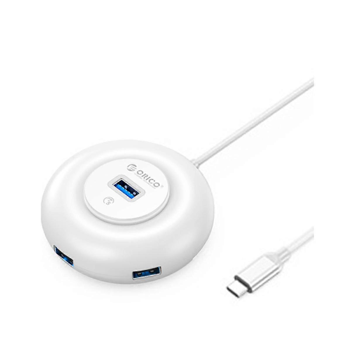 Portable Supports Hot-swappable Transport-stable Usb 3.0 Hub Circular Hub Docking Stations,white Y