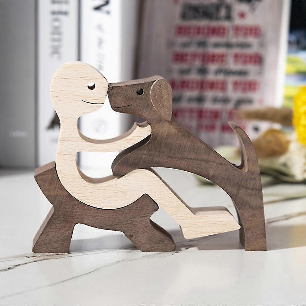 Handmade Wood Dog Creative Home Decor Gifts