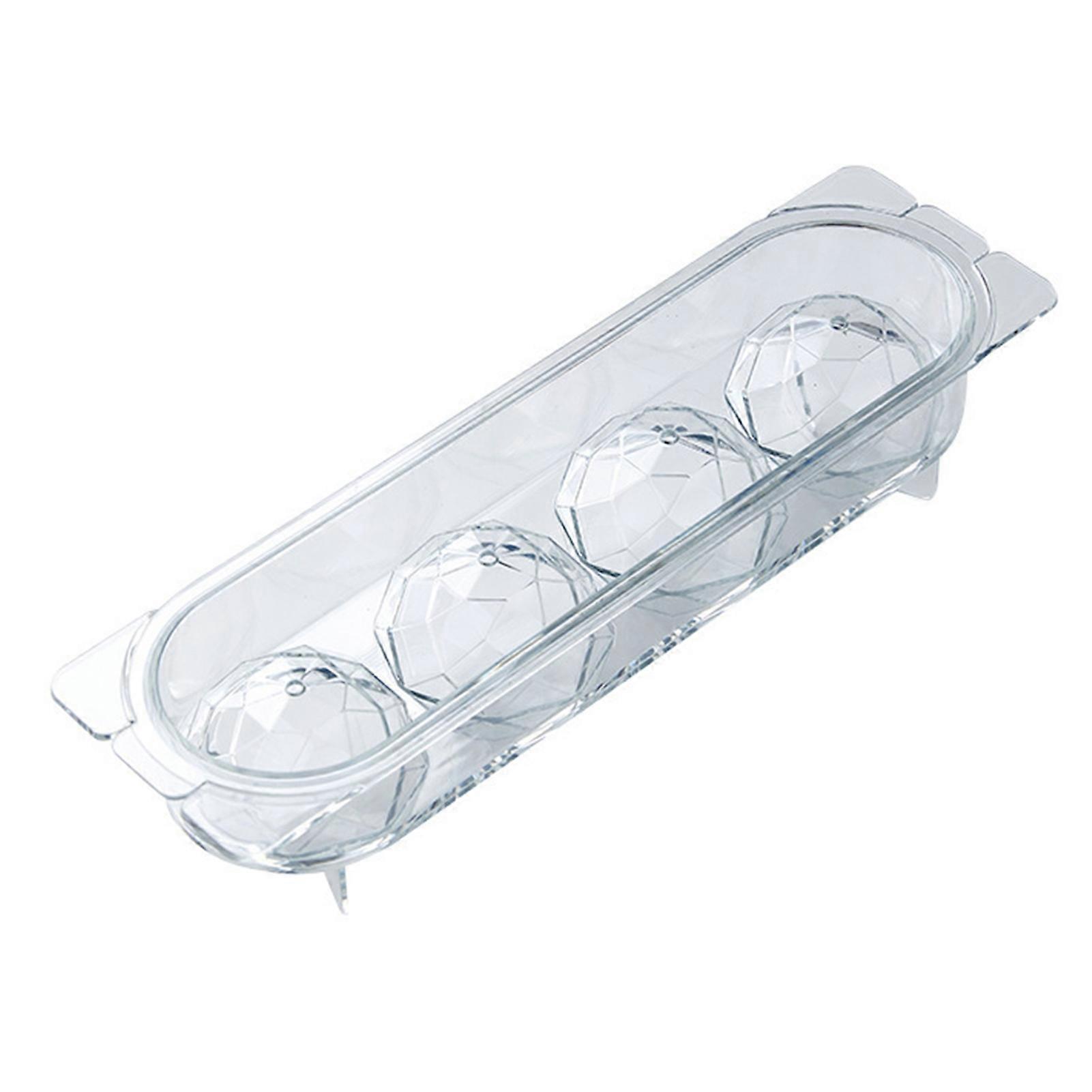 Ice Cube Tray with Lid 4 Grids DIY Freezer Cocktails Whiskey Ice Ball Maker Mold Home Supplies QingHai