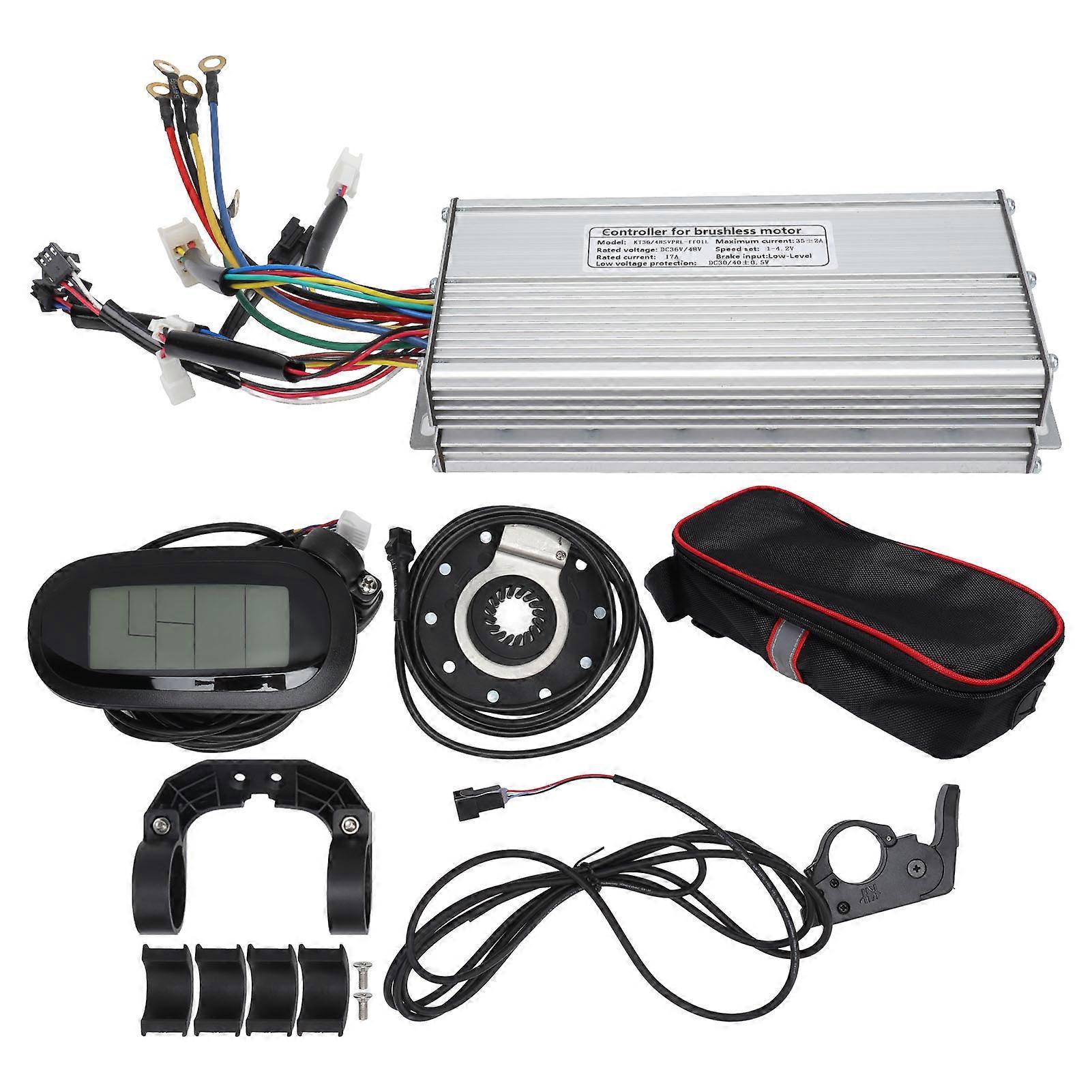 2024Electric Bicycle Conversion Motor Kit with Light Line LCD6 Meter 35A Controller Set for Replacement DIY