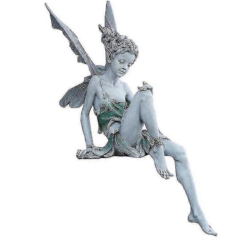 Fairy Statue Garden Ornament Resin Craft Home Outdoor Decoration-a