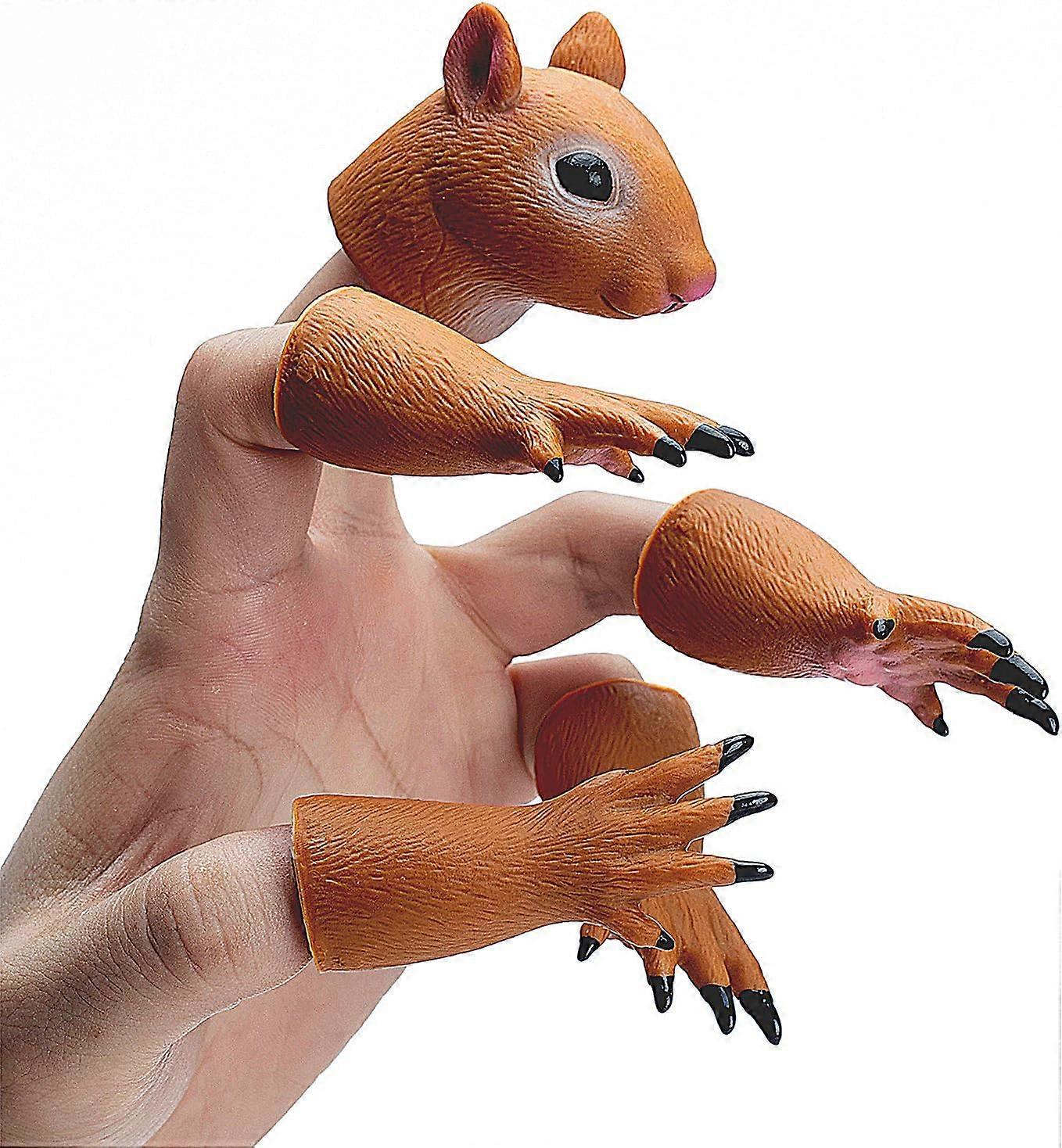 Animal Squirrel Finger Toys Hand Puppet