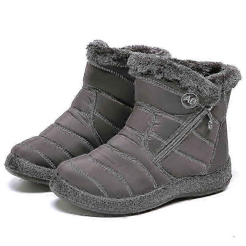 Botins impermeáveis de inverno feminino com pele grossa e salto de 11cm