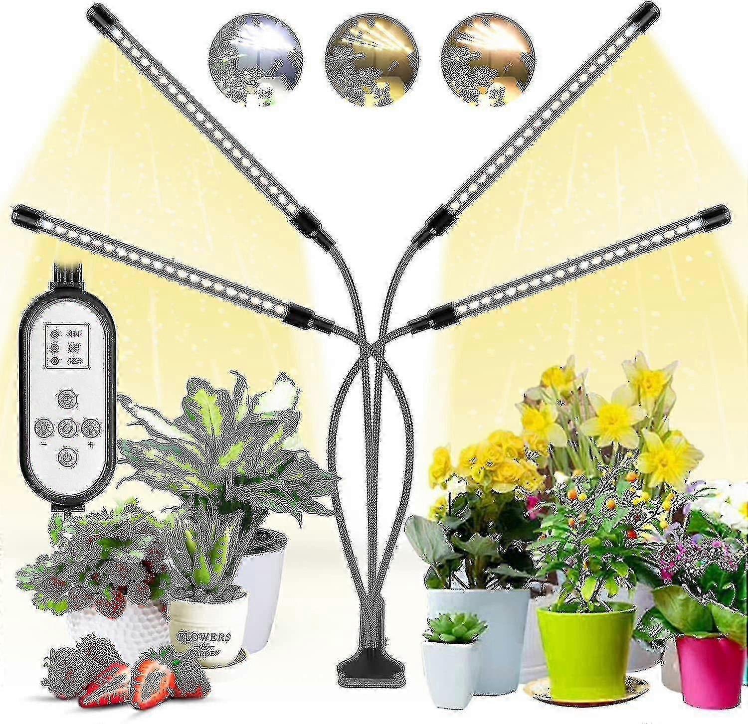Led Plant Lamp For Indoor Plants, Plant Light With Auto On Off Timer--Uki