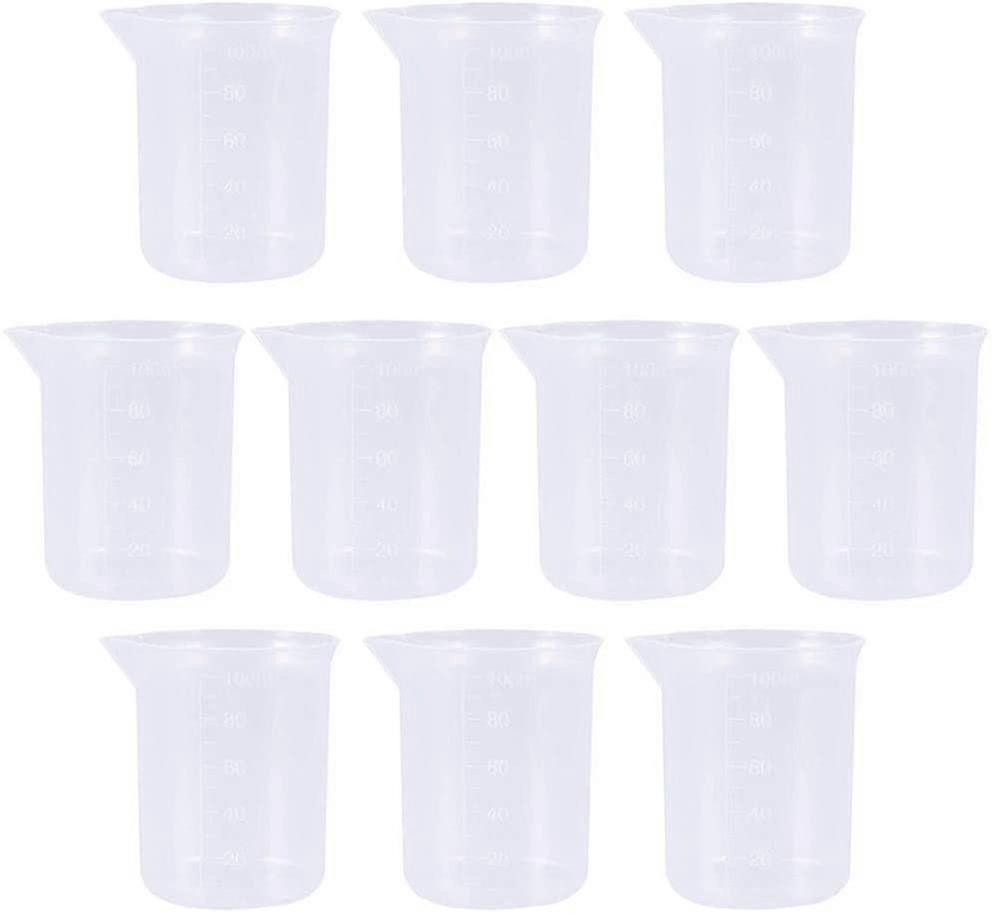 10 Pcs Silicone Measuring Cup 100 Ml For Resin, Diy Glue Tools, Handmade Craft
