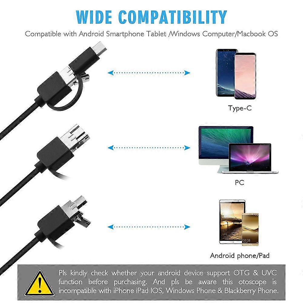 Mobile phone endoscope camera 5.5mm1 5m lens Android computer Type-c/USB interface