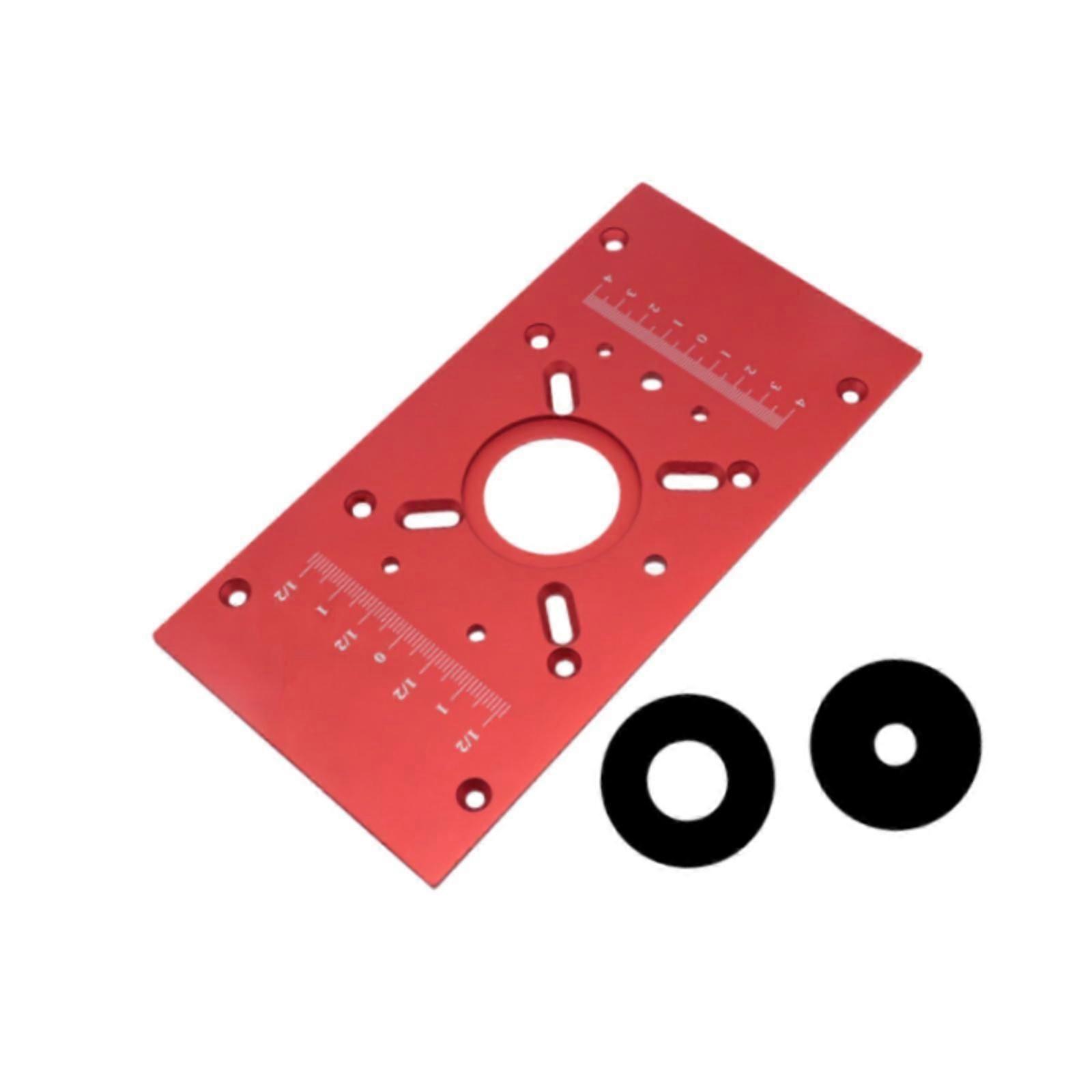 Piastra di inserimento del tavolo del router M8 Piastra ribaltabile del router per tavolo di fresatura rosso leggero