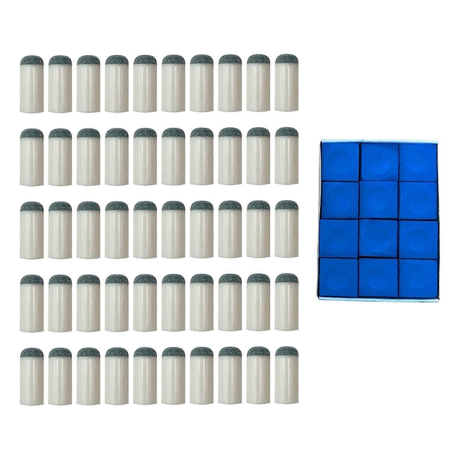 50 Pièces Slip on Pool Cue Tips Fournitures Réparation Portable Pool Cue Stick Tips 10 mm