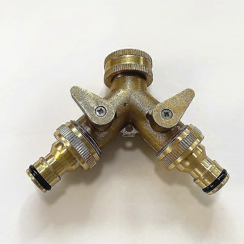 Messing-Anschluss 3/4-Zoll-Kugelhahn Y-Typ 6-Punkt-Messing-Nippel-Anschluss Doppelkopf-Gartenstecker