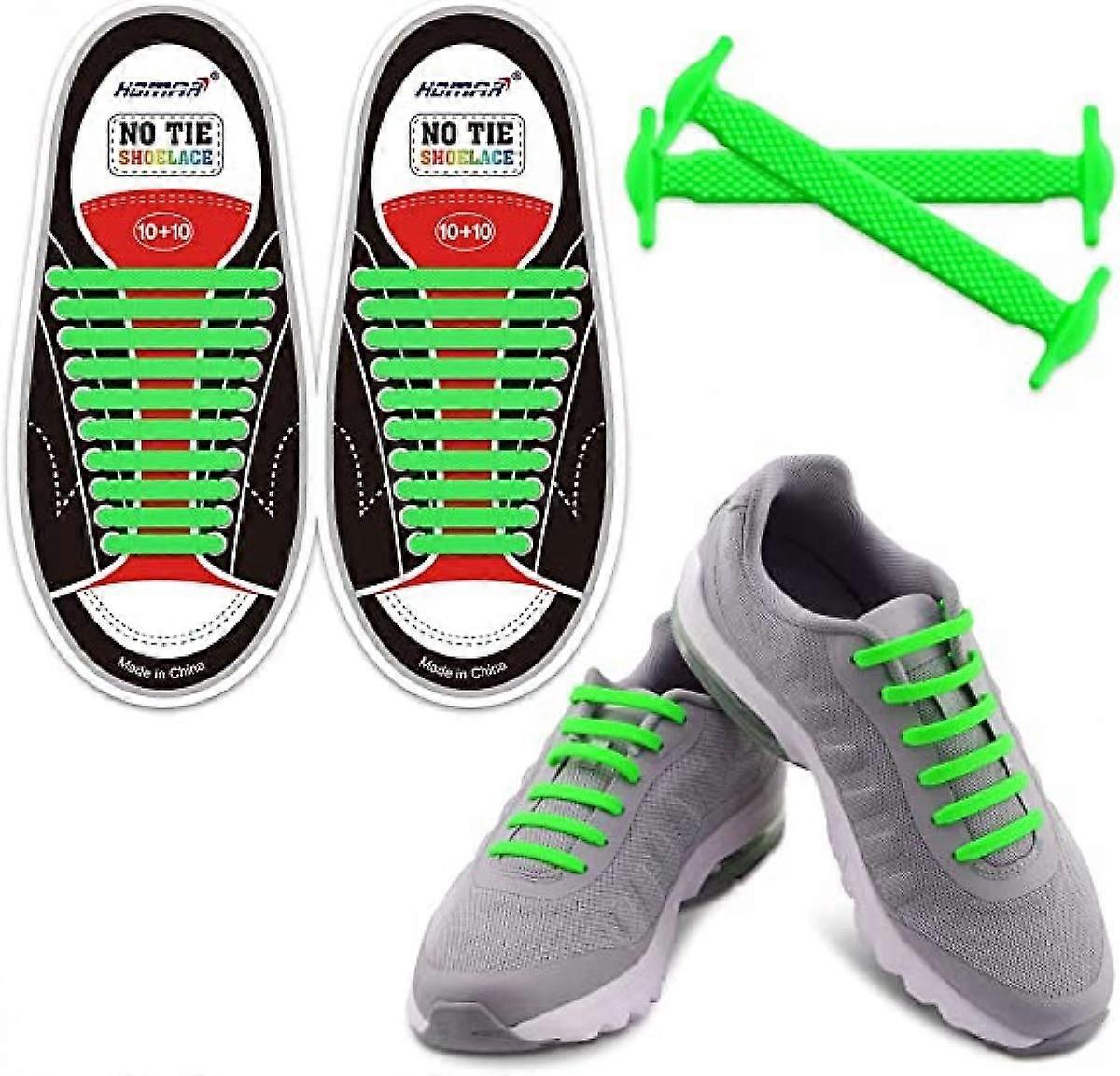 No Tie Shoelaces for Kids and Adults Stretch Silicone Elastic No Tie Shoe Laces