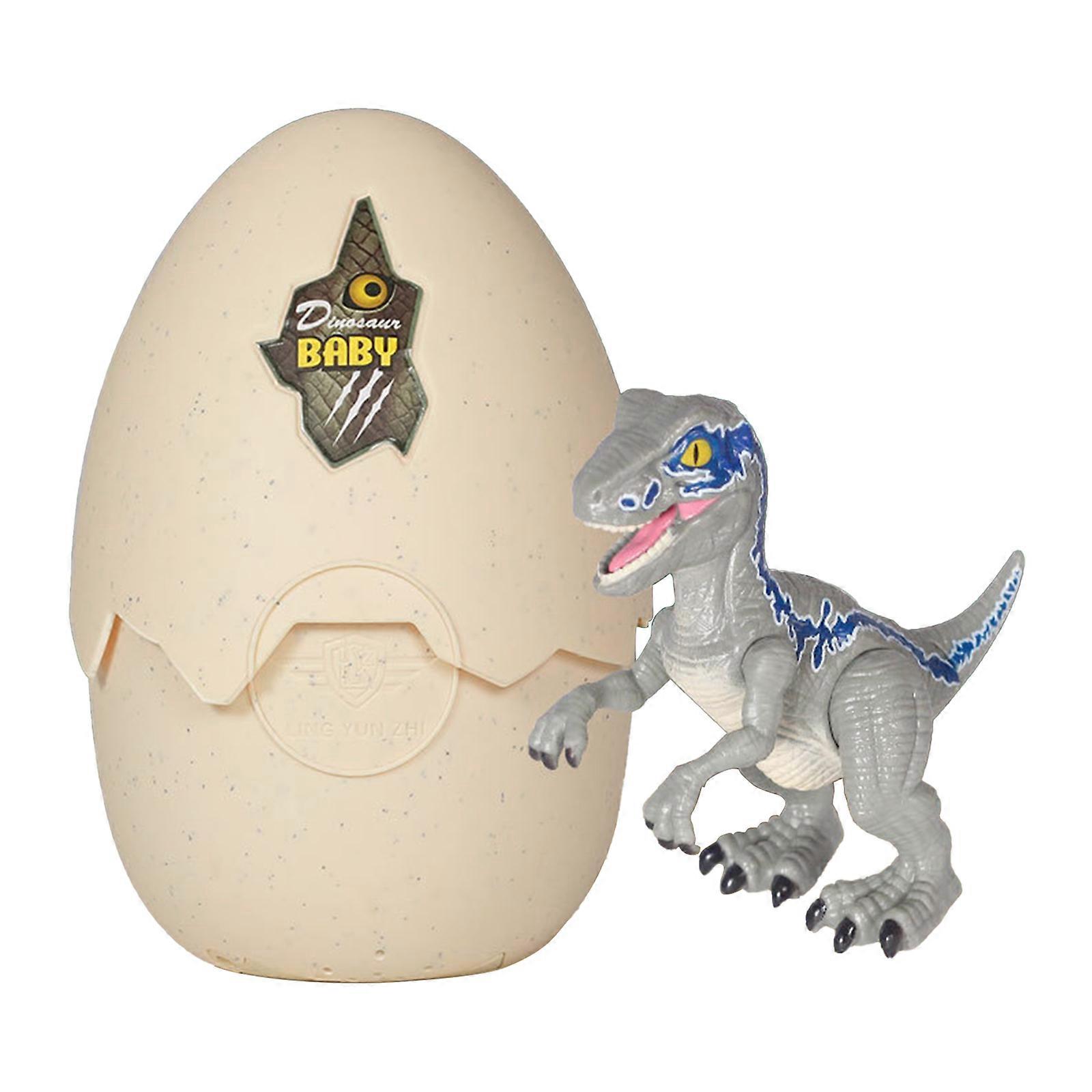 Fun Interactive Dinosaur Egg Toy with Sound and Light - Velociraptor