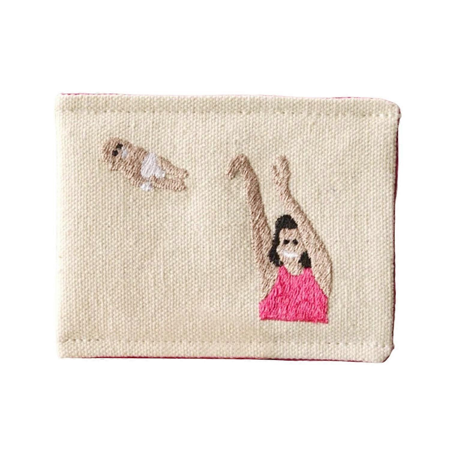 Storage Bag Cotton Fabric Birth Control Pill Case Holder Secure Snap Closure Embroidered Portable