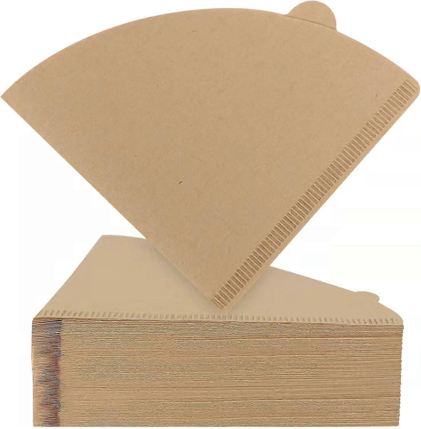 V-Shape Coffee Filters 100-Pack Natural Paper For Pour Over And Drip Brewing, Compatible With Pour Over Systems