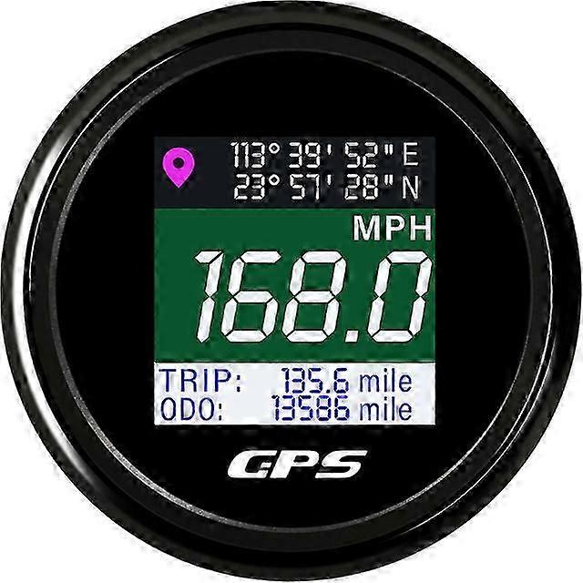 New Waterproof Digital Gps Speedometer Adjustable Lcd Odometer Speed Gauge With Gps Antenna For Boat Car Motorcycle Motor Yacht Motor Vehicle Frame