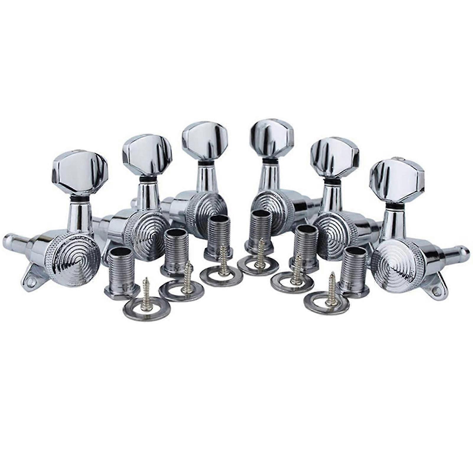 Guitar Locking Tuners Zinc Alloy Tuning Pegs Keys Machine Heads Set for Electric Guitars Easy