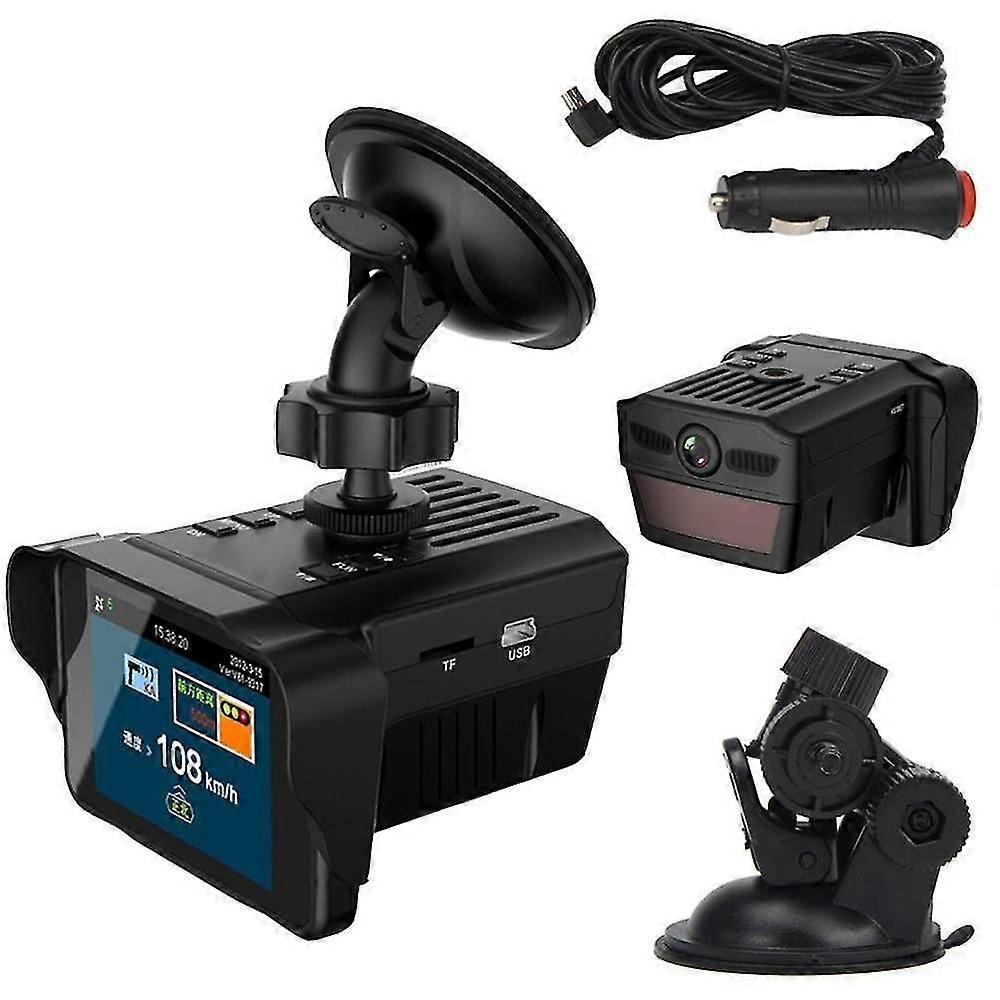Înregistrator auto 2-în-1 și radare Detector de viteză Cameră auto 1080P Cameră auto DVR Cameră tablou de bord auto 140