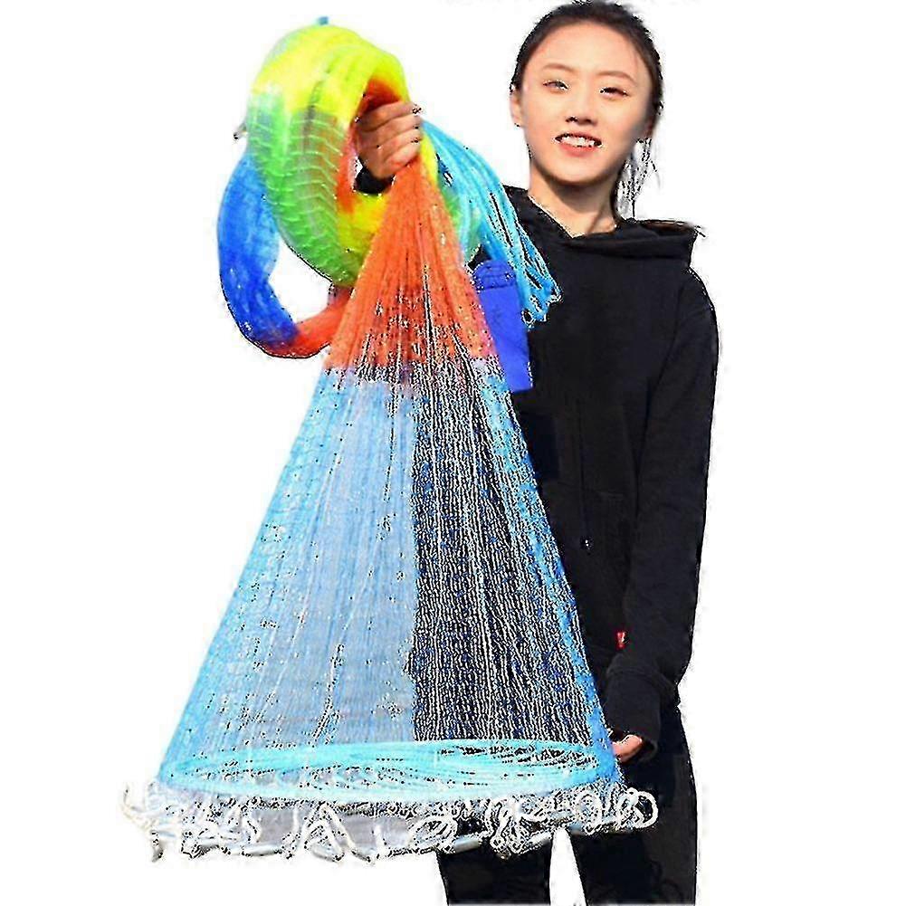 High-Strength Hand Cast Fishing Net with Large Flying Disc