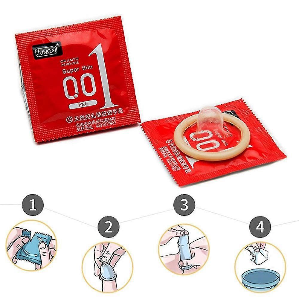 10PCS 0.01mm Ultra Thin Lubricated Condom Invisible Super Slim