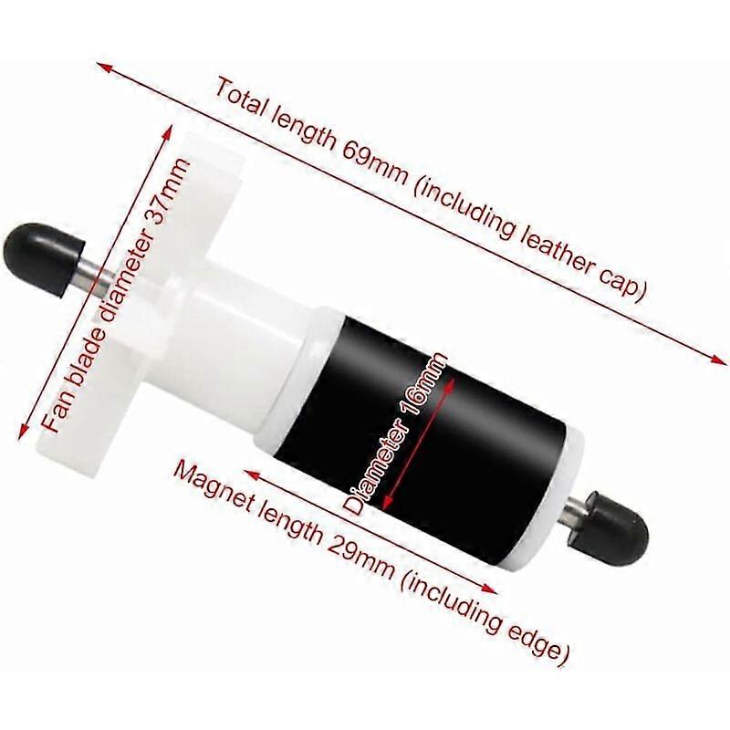 thumbnail image 2 of Submersible Pump Impeller Replacement ABS Magnet Aquarium Pump Repair Kit Submersible Pump Impeller Replacement With Shaft - Multi-Functional Impeller For Aquariums & Water Features Aquarium Pump Parts Small Pump Attachment 2 of 11