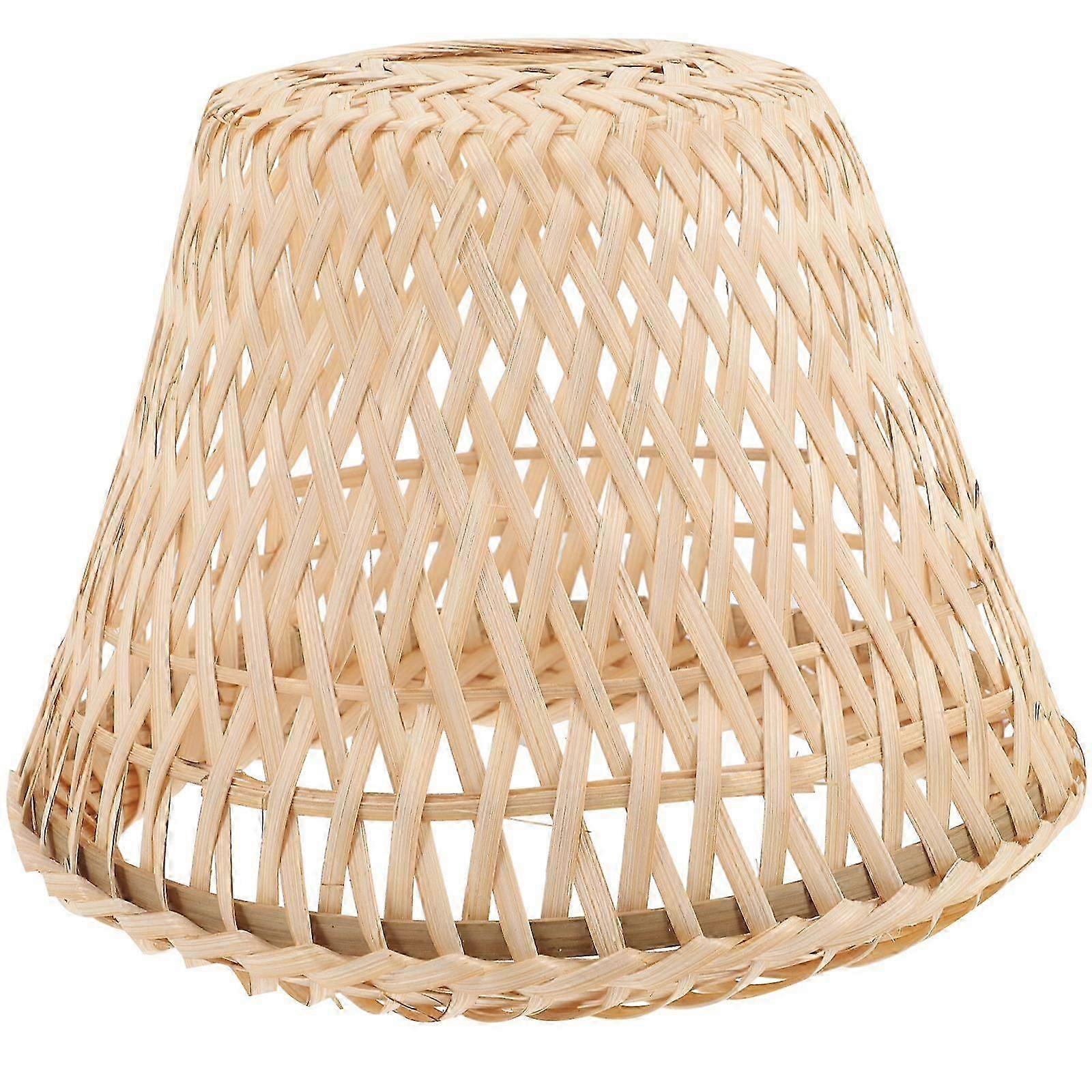Small Lampshade Bamboo Weaving Retro Style Lamp Shade Barrel Lamp Shade