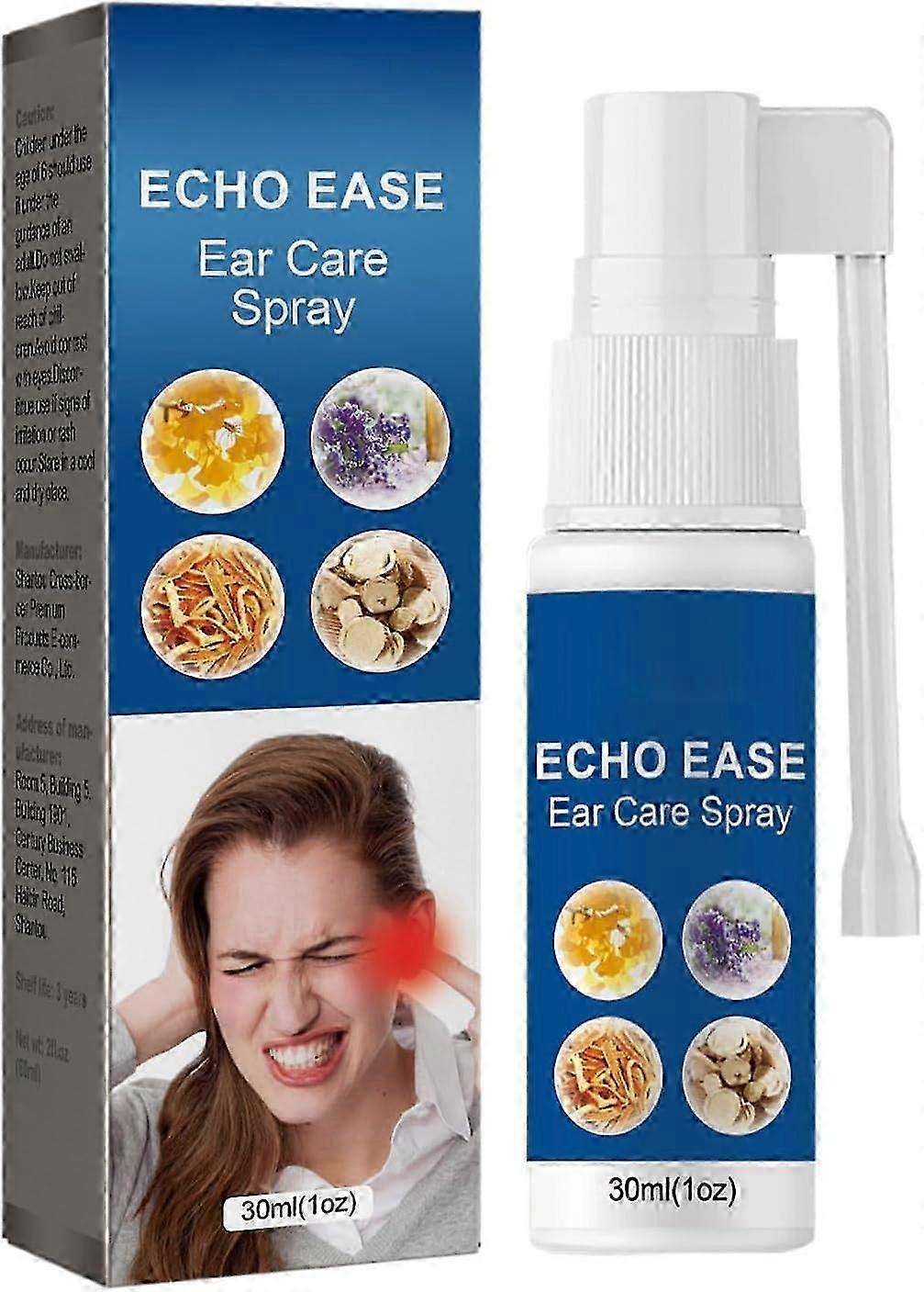 υψηλής ποιότηταςECHO Ease Ear Care Spray, Εμβοές Relief Spray, Εμβοές Relief για το κουδούνισμα των αυτιών, βελτιώνει αποτελεσματικά την ακοή και ανακουφίζει το αυτί Discomfor