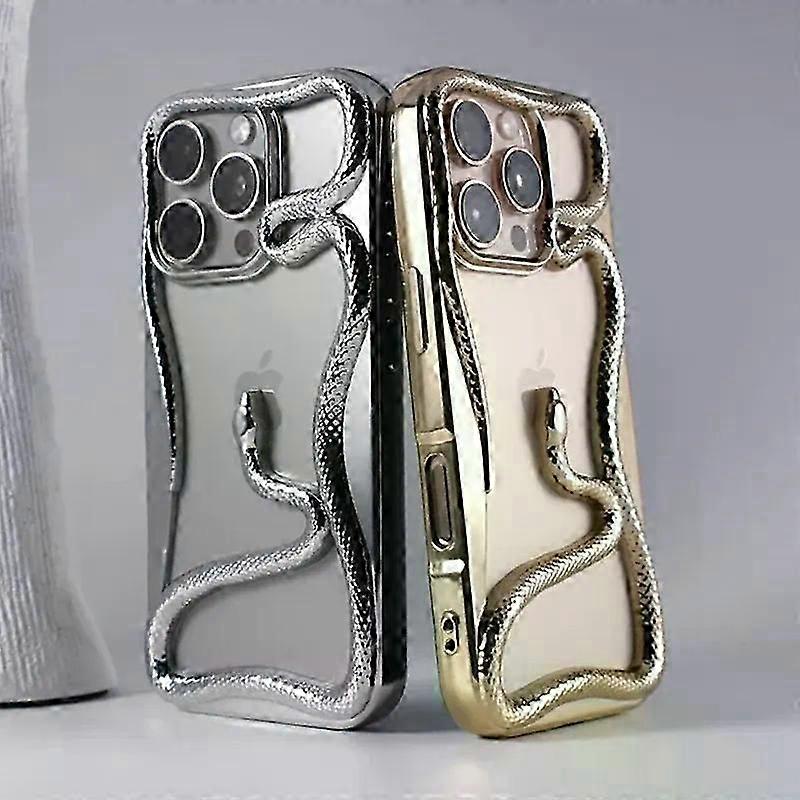 New 3d Hollow Snake Matte Plating Heat Dissipation Case For Iphone 14 15 16 Pro Max