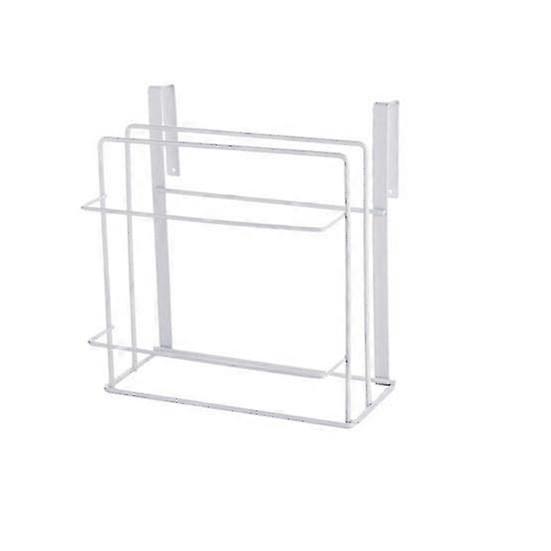 Double Layer Kitchen Cabinet Iron Shelf Chopping Board Storage Rack Towel Holder