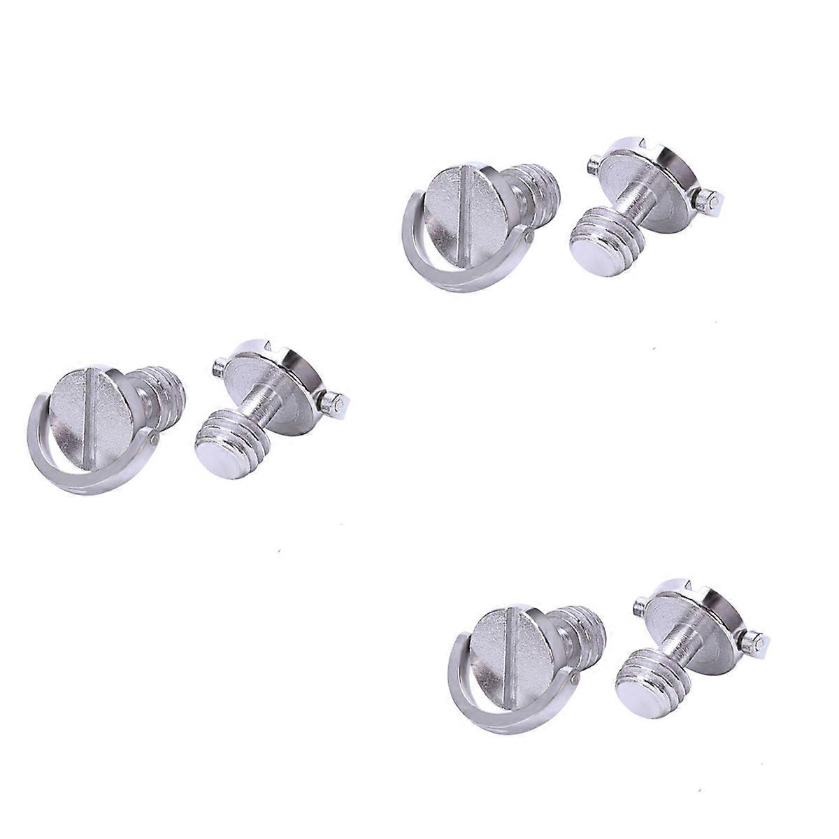 Longer Shaft D-Ring Screw 3/8 Inch-16 Thread Camera Tripod Quick Release Fixing Screw Adapter (Pack
