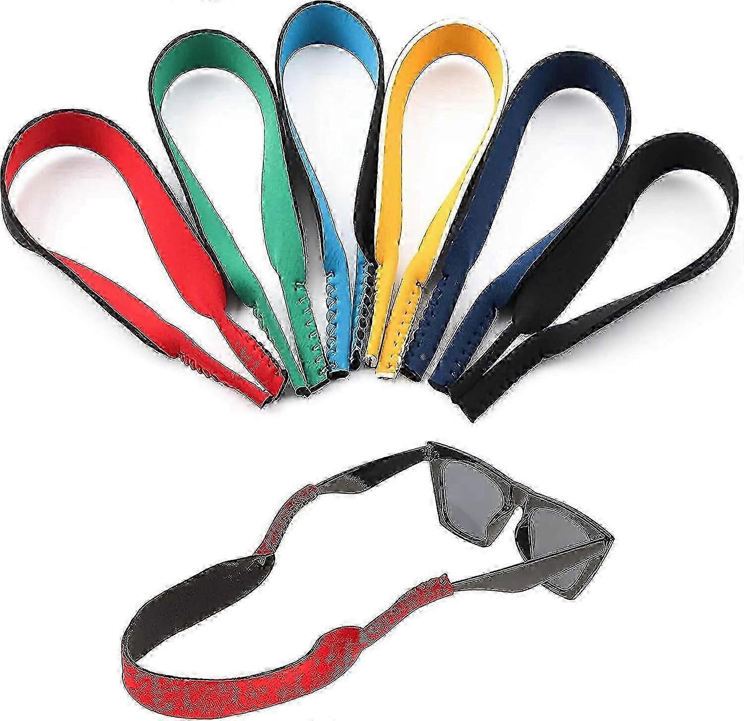 6 Pack Neoprene Elastic Cord Retainer Strap Band for Sports Eyeglass