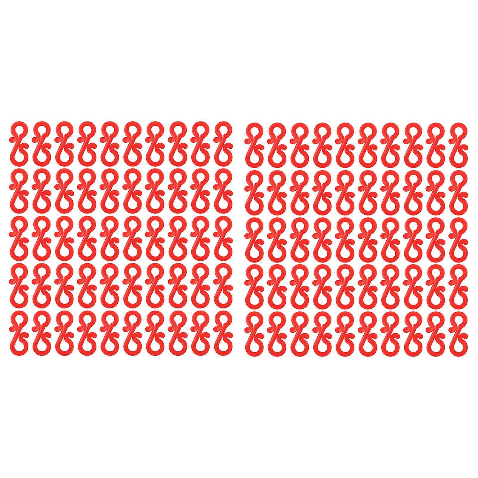100pcs Clips Waterproof Frostproof Reusable Plastic S Hook Gutter String Light Hooks for Christmas