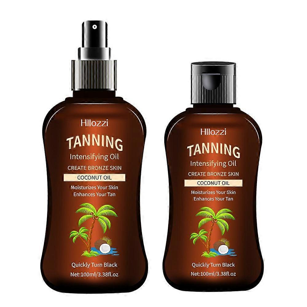 100 مل زيت دباغة جوز الهند دباغة ذاتية المقاومة للماء دباغة برونزية طويلة الأمد