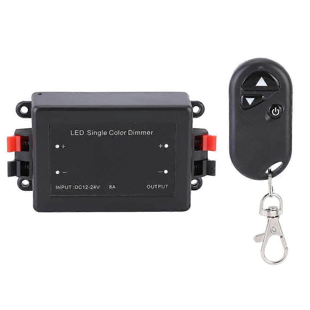Brightness Adjustable Controller for Single Color LED Lights, RF Wireless Remote with 15m Range, Mini RF LED Wireless Remote Controller