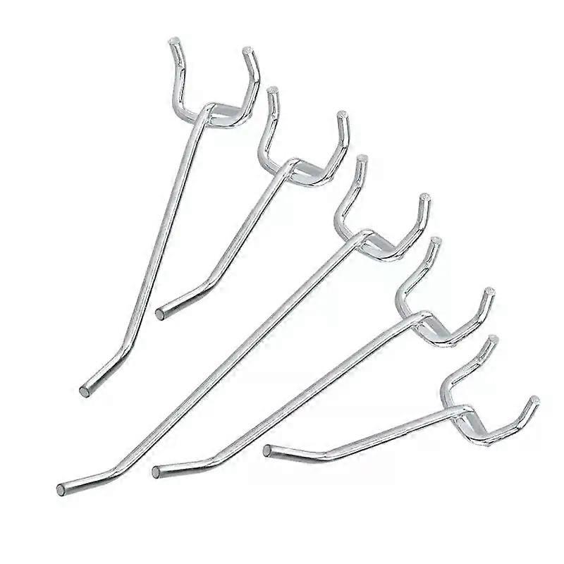 Pegboard Hooks Universal Metal Wall Mesh Display Hooks Retail Shop Peg Goods Shelf Panel Heavy Duty Pegs Tool for Garage