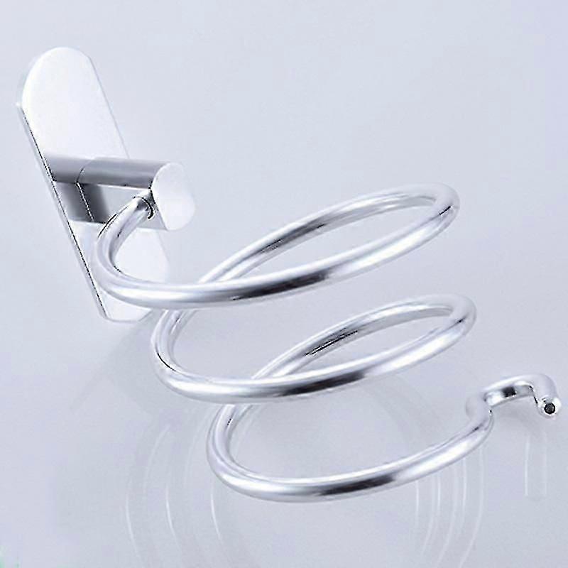 Hairdryer holder for wall mounting with drilling - For hotel, bathroom, WC, barber Aluminum, matte f