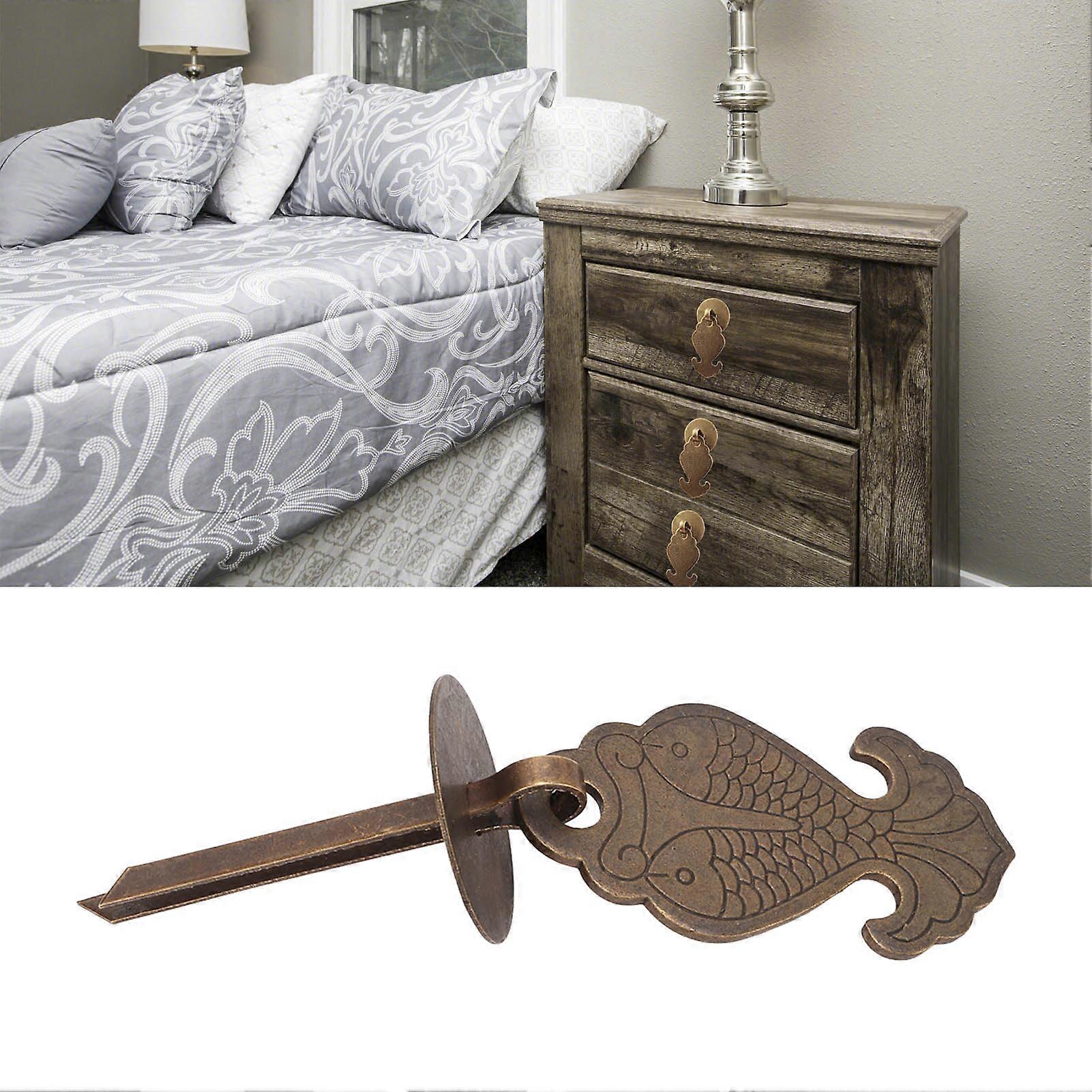 4 Sets Antique Drawer Pendant Pulls Exquisite Pattern Elegant Retro Pendant Antique Decorative Handle for Drawer