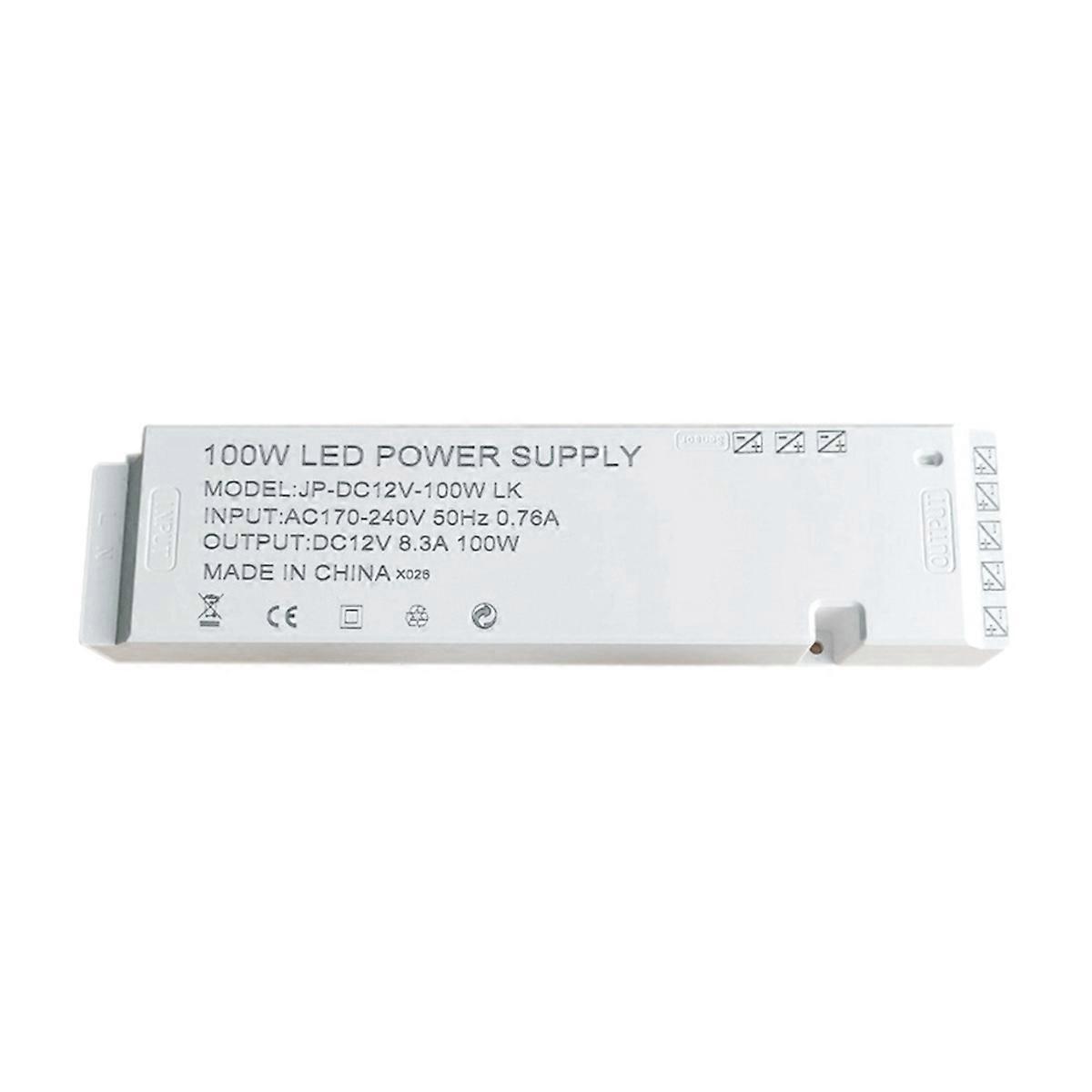 AC220V to DC 12V Lighting Transformer LED Cabinet Light Strip Light Power Supply Port Driver EU Plug