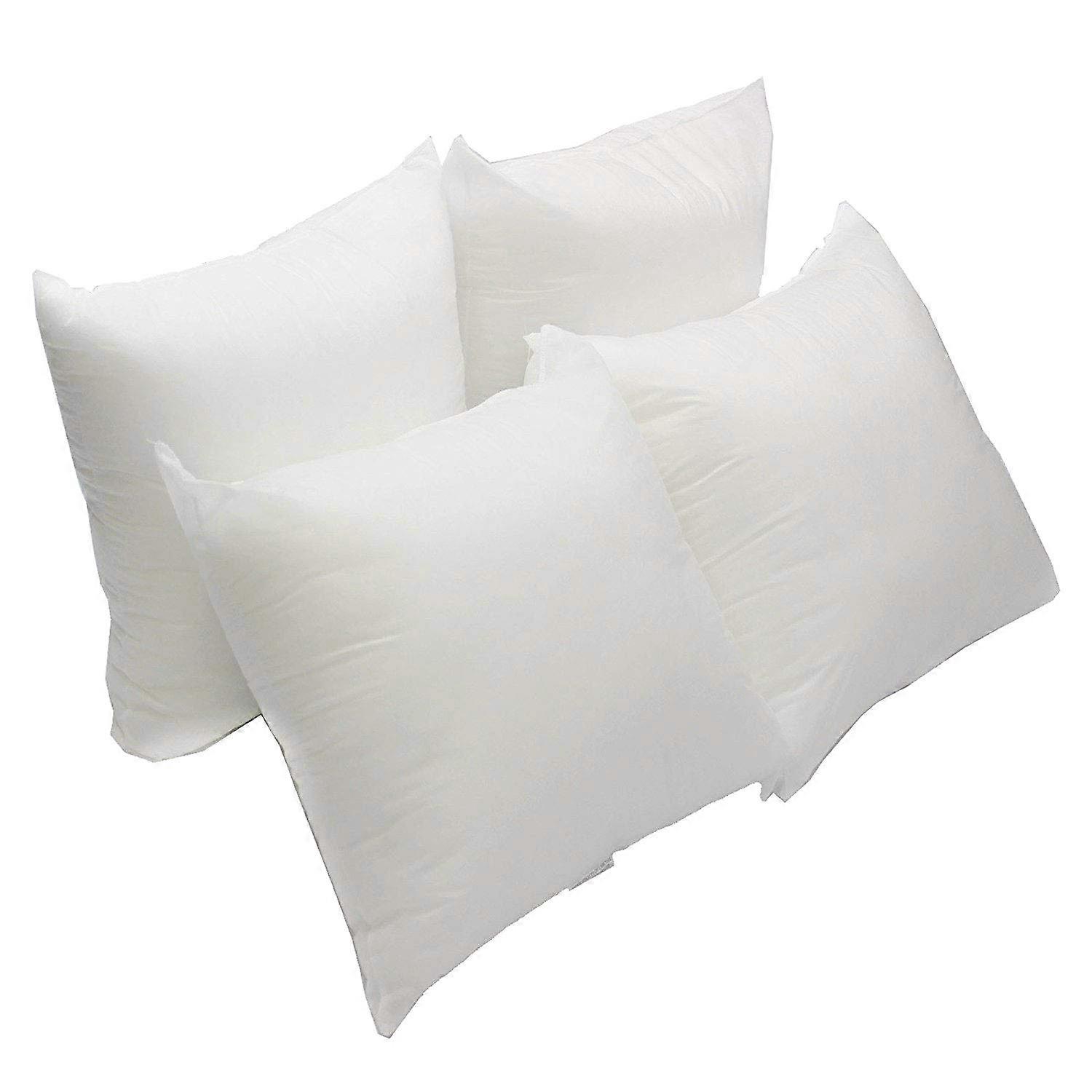 4 Pack Hypoallergenic Pillow Inserts 18" x 18" for Decorative Shams, Soft Polyester Fill, Ideal for Couch and Bed