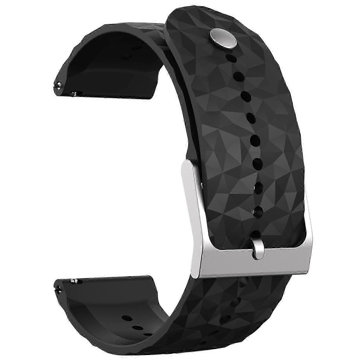 Type G For Suunto 9/9 Baro Rhombus Pattern Watch Band 24mm Soft Silicone Replacement Strap