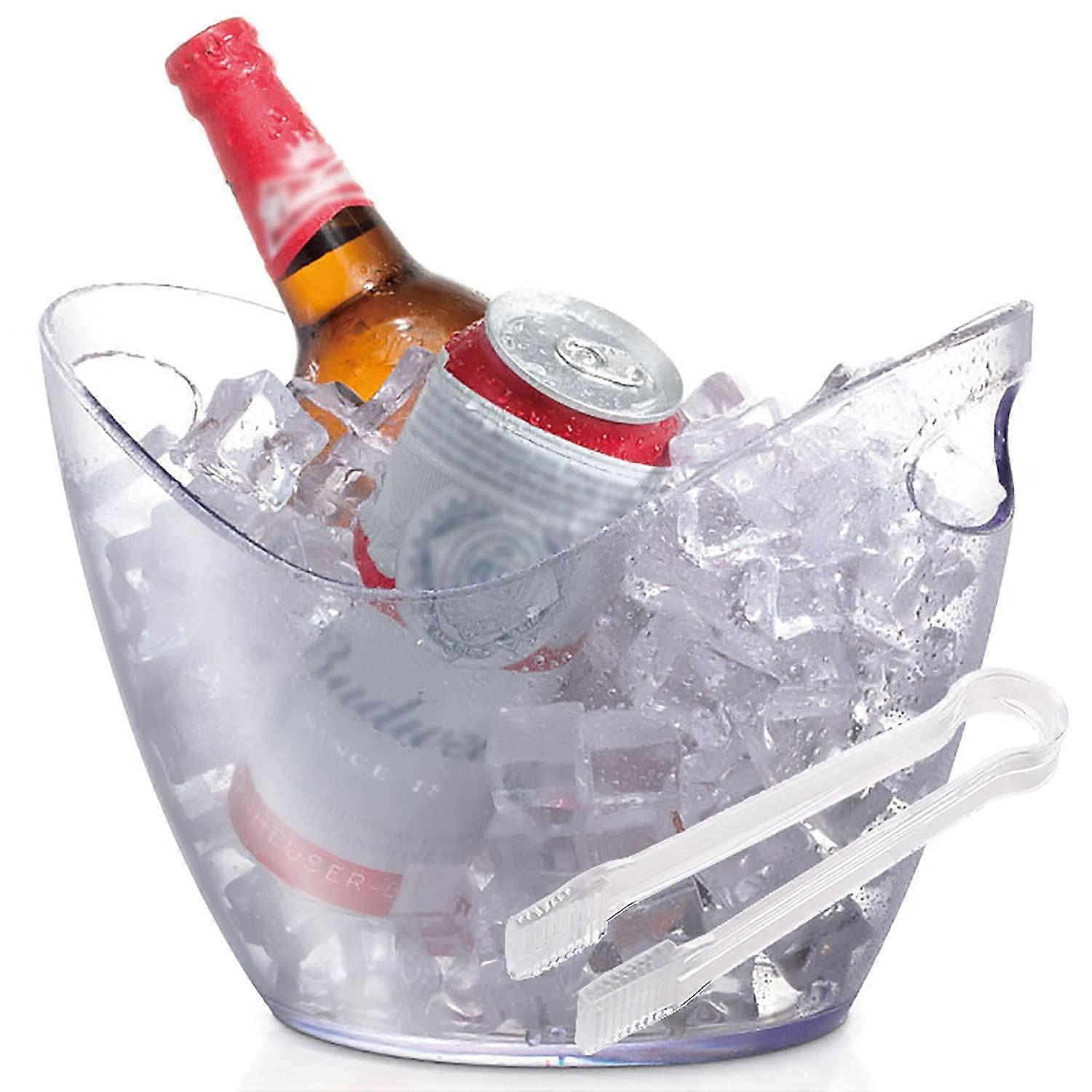 Ice bucket, ice bucket and tong set hard plastic beverage beverage cooling bucket, ice buckets for camp